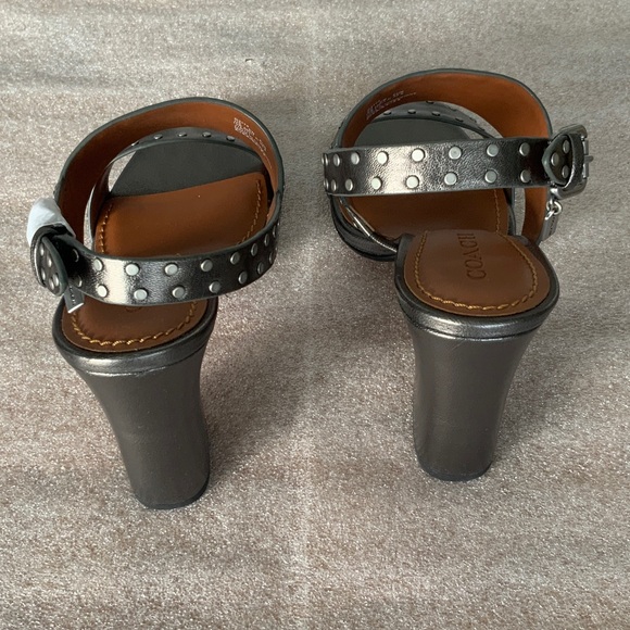 Coach Metallic Studded Block Heels - Picture 6 of 15